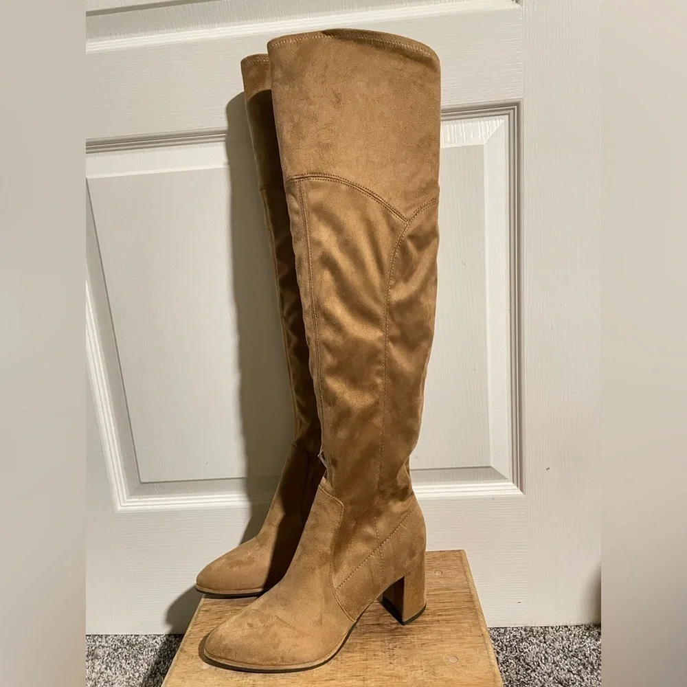 NEW MARC FISHER Luley Faux Suede Over The Knee Boots